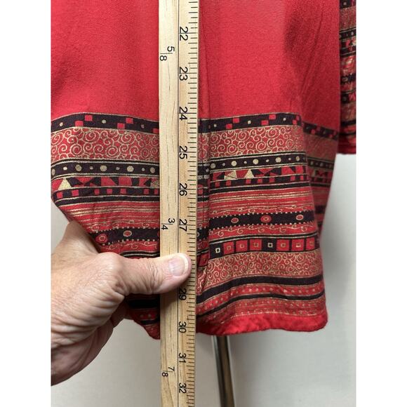 Ashro Women's Aztek African Indian Boho Size XL Tunic Top Colorful India - Picture 9 of 14